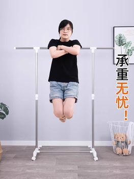 Indoor Retractable Clothes Drying Rack Floor-Standing Mobile Single-Pole Small Foldableing Cooling Hanging Simple Clothes Rod Household Balcony Pole
