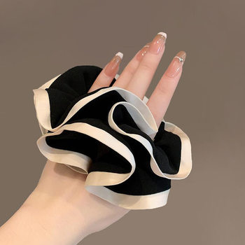 French Chanel style high-grade large intestine hair band Simple temperament hair rope ball hair rope female ponytail hair accessories