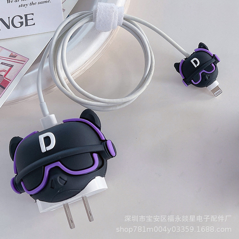 数据线保护套适用苹果充电器保护套芭芘充电头保护套充电线保护套