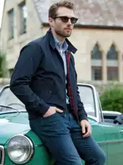 American-Style Harrington G9 Jacket for Men, Spring and Autumn, Tough Retro Style, Three-Proof Outdoor Executive Jacket, Casual Black