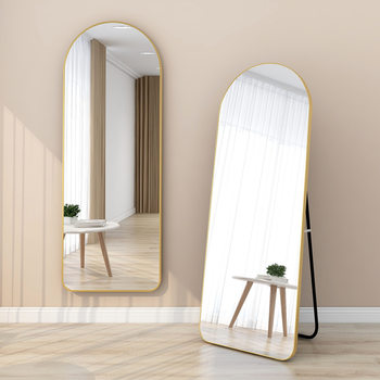 Full-length Mirror ins Style Floor Mirror Home Girls' Bedroom Wall-mounted Dressing Mirror Popular Wall-mounted Fitting Large Mirror