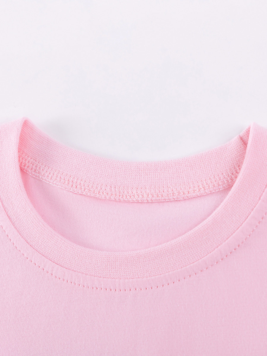 Girls' Summer Set, Cute Cartoon Baby Two-Piece Outfit