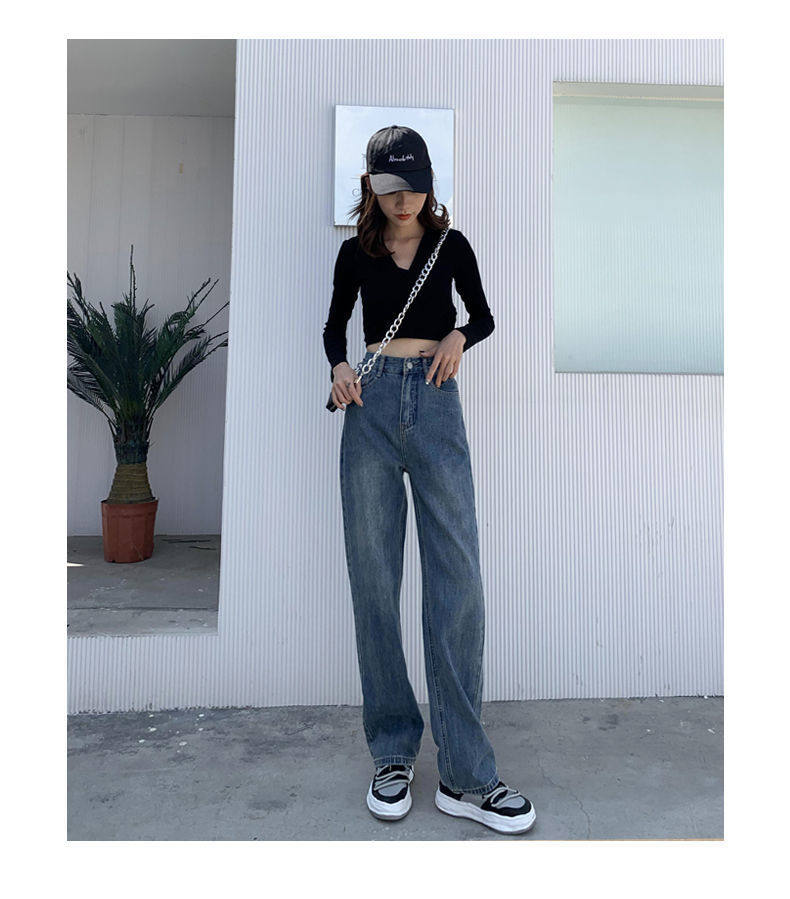Womens Loose Fit Wide Leg Jeans Spring Collection Versatile Flattering High Waisted Floor Length Wholesale