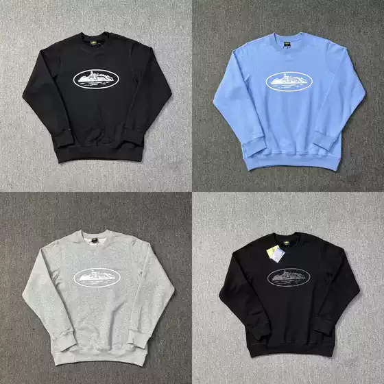 Alcatraz Island printed cortiez cotton foreign trade wholesale Europe and the United States Y2K street with men's and women's round neck sweater
