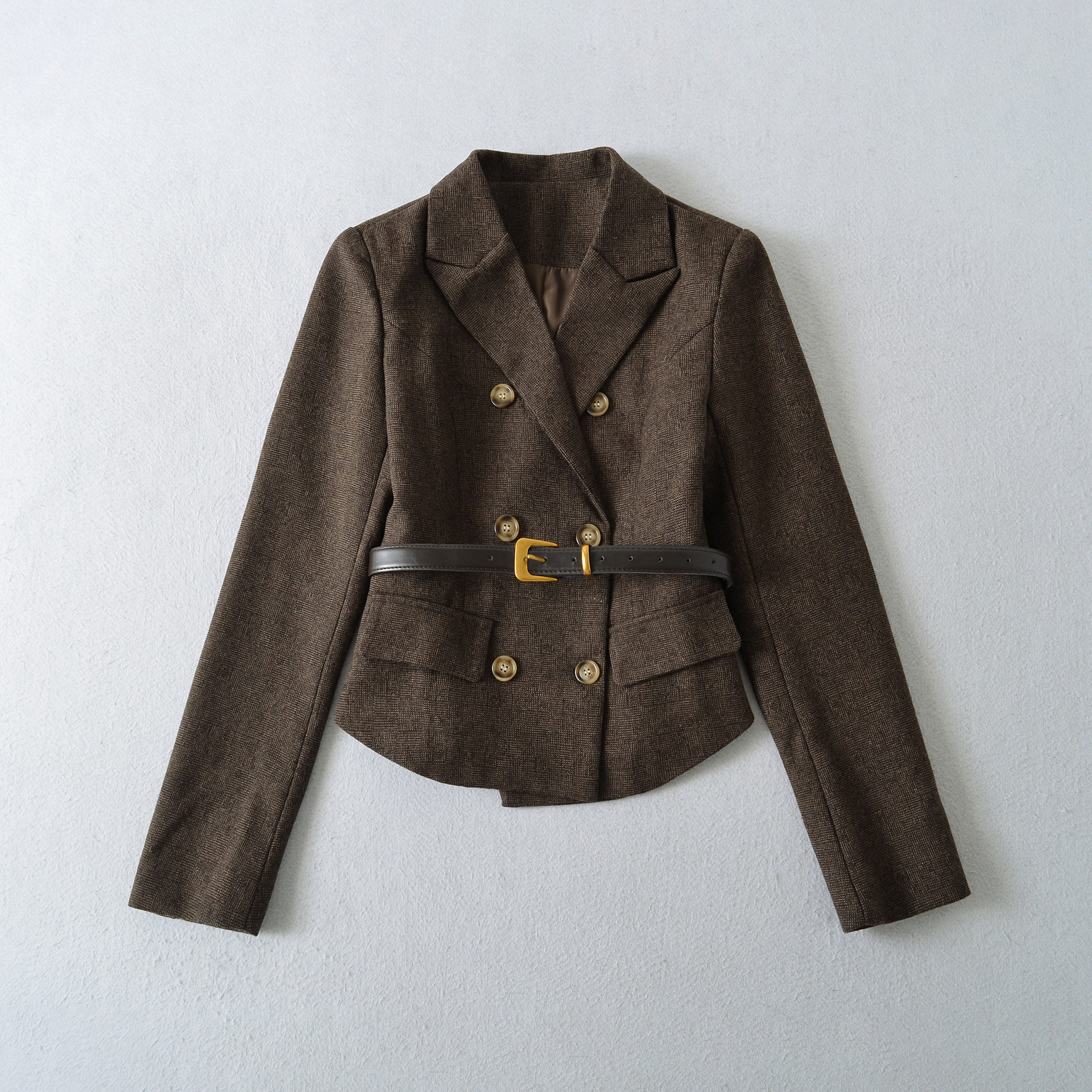 Elegant High-Intellectual Two-Piece Set for Women 2025 Autumn Style: Chic Workplace Waist-Cinching Blazer + High-Waisted Pencil Skirt