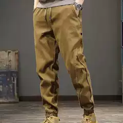 American Style Retro Men's Thin Casual Crowdwear Pants Spring and Autumn Trendy Twill Trousers Fashionable All-match Simple Leg Pants