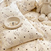 Thickened Double-Layer Yarn Four-Piece Bedding Cartoon Cute Bed Sheet Quilt Cover Bed Cover Cotton and Linen Dormitory Three-Piece Set