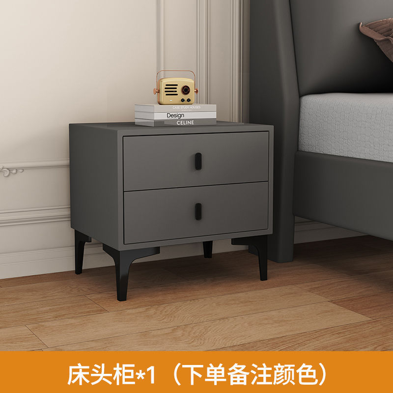 实木床意式1.8米双人床主卧经济型科技布床软包1.2m出租屋床1.5米