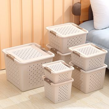 Factory Direct Sales Storage Box, Hollow Organizer Box, Breathable Storage Box, Dirty Clothes Basket, Cosmetics Storage Box, Dropshipping