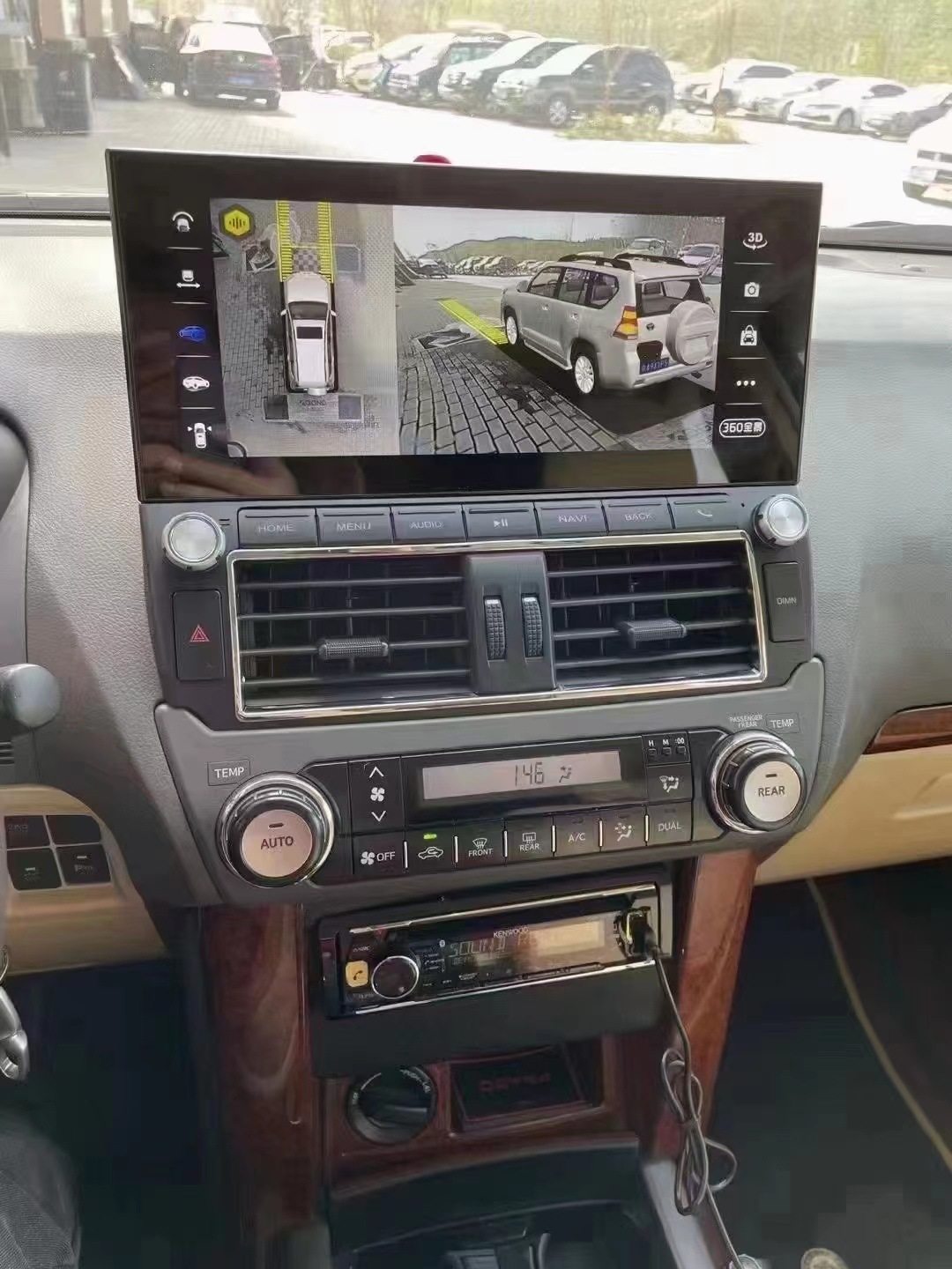 Suitable for 2014-2017 Toyota Prado Overbearing 12.3inch Android Large Screen Navigation Central Control Screen All-in-one Machine