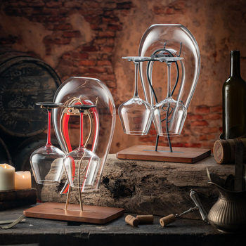 U-Shaped Decanter, a Set of High-End Crystal Decanter, Glass Red Wine Cup, Large-Capacity Jug Set for Home Use