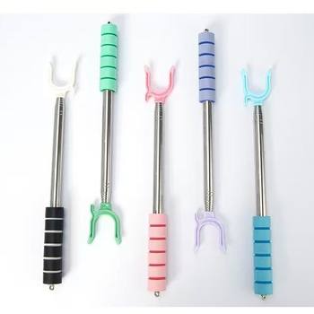 Factory Direct Supply Plastic Telescopic Clothes Drying Rod, Retractable Clothes Drying Fork, Portable Travel Clothes Drying Rod