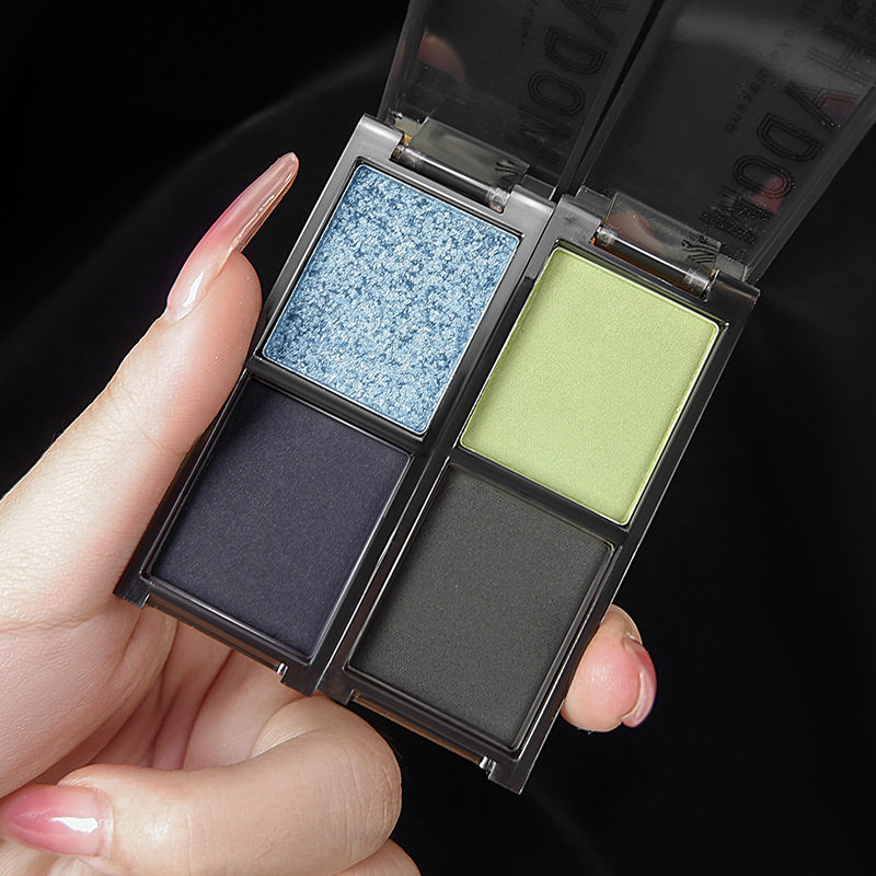 European and American Cool Pink Double Color Black Red Eye Shadow Sweet Cool Matte Pearlescent Gothic Dark Smoked Lazy Earth Punk