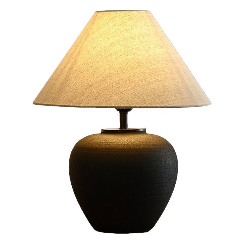 Japanese Style Silent Style Ceramic Table Lamp New Style Chinese Designer American Style Bedside Lamp for Hotel Living Room and Bedroom