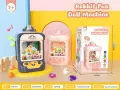Large 2-pole [space rabbit-pink] claw machine + 10 dolls 10 gacha [english color box]