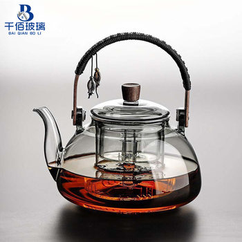 Half-Moon Handle Teapot 1000ml Tea-Water Separation High-Temperature Resistant Explosion-Proof Home Office Electric Ceramic Stove Tea Brewing Set
