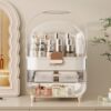 Cross-border cosmetics storage box large-capacity desktop advanced sense with lid dustproof skin care products storage drawer