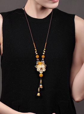 民族风挂件蛇骨链X2610