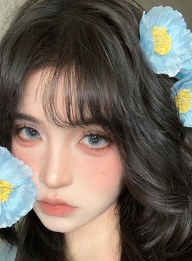 春夏新款仿真虞美人花朵发夹纯欲氛围感侧夹拍照发饰超仙头花发卡