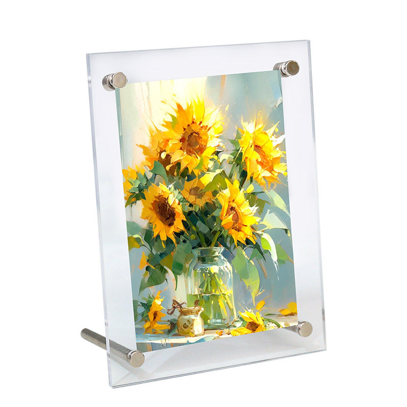 Mai Bao Transparent Acrylic Photo Frame Stand 6inch 7inch Postcard Display Photo Desktop Stand Frame