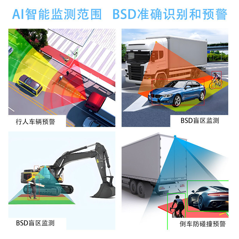 Four-Way Monitoring Gps Positioning 360-Degree Panoramic Sentry Mode High-Definition 4g Remote Truck Driving Recorder