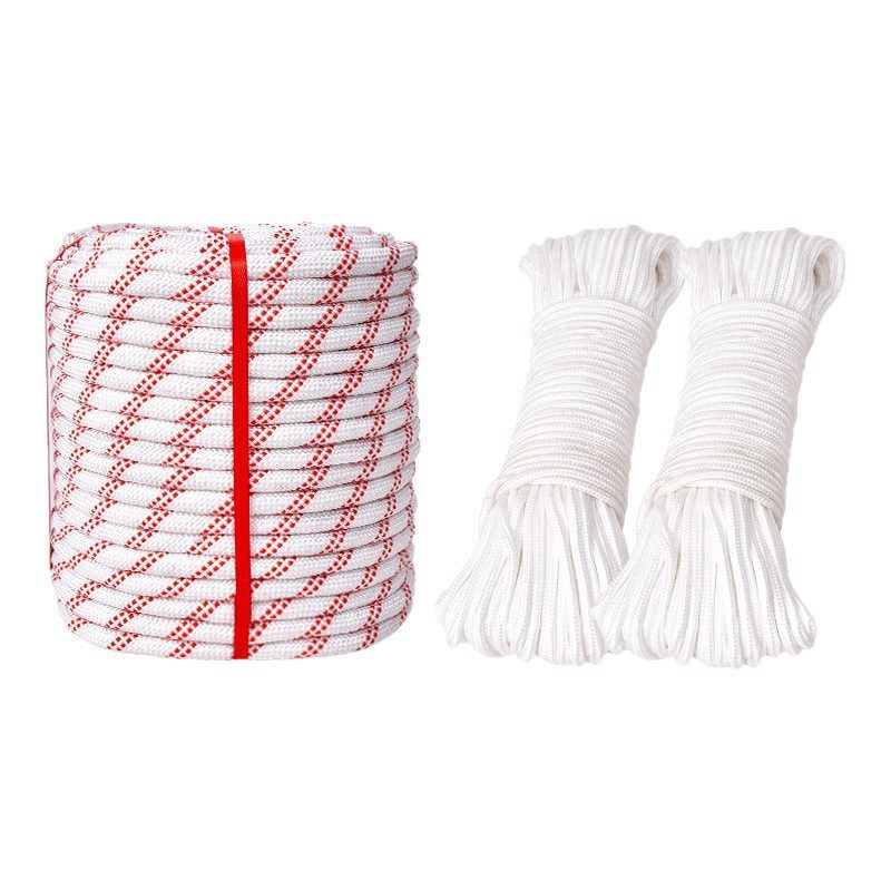 Wholesale white wear-resistant clothes drying quilting rope strong and durable truck binding protective decorative nylon woven rope