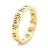 Cross-border Explosions Titanium Steel Roman Numerals Diamond Ring No Falling Personality Ring for Men and Women Couple Ring