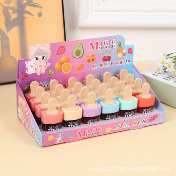 Foreign Trade Explosions Ice Cream Fruity Lip Glaze Moisturizing Anti-dry Cracking Not Falling Not Stick Cup Ice Cream Lip Color Student Explosions