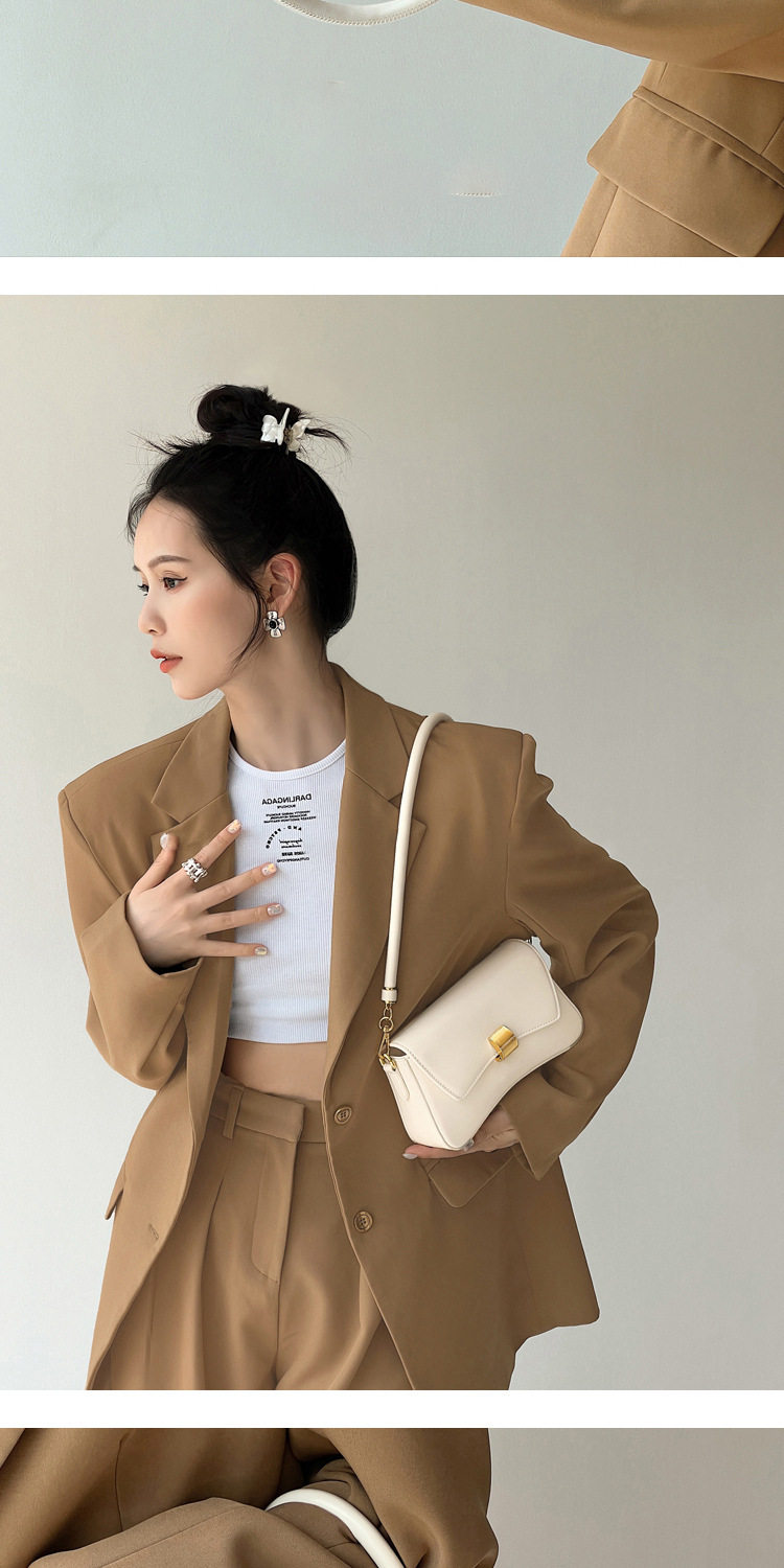 Baguette Bag New Simple Casual Solid Color Underarm Women's Bag Urban Style All-match Crossbody Women's Bag 4 undefined