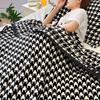 Sofa Blanket Air-conditioning Blanket Printed Blanket Office Nap Blanket Ins Coral Fleece Cover Blanket Thickened Four Seasons Universal
