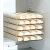 New Large-Capacity Quick-Frozen Special Tray Cover Curtain Household Storage Box Plastic Dumpling Box Narrow Edge Multi-Layer Dumpling Curtain