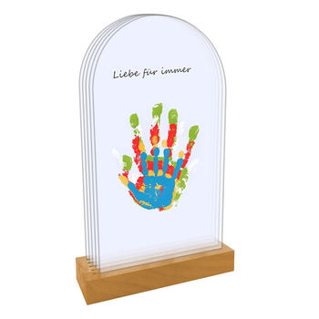 Cross-Border Transparent Couple Family Handprint Decorative Photo Frame DIY Art Souvenir Multi-Person Handprint Picture Frame Table