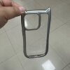 Electroplated cat ears apple 16/15/14/13promax phone case 12/11 soft xr/xs electroplated silver frame 7P