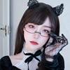 Cosplay Lower Half Frame Abstinence Style Decorative Glasses Popular Frameless Two-Dimensional Royal Sister Jk Soft Girl Frame