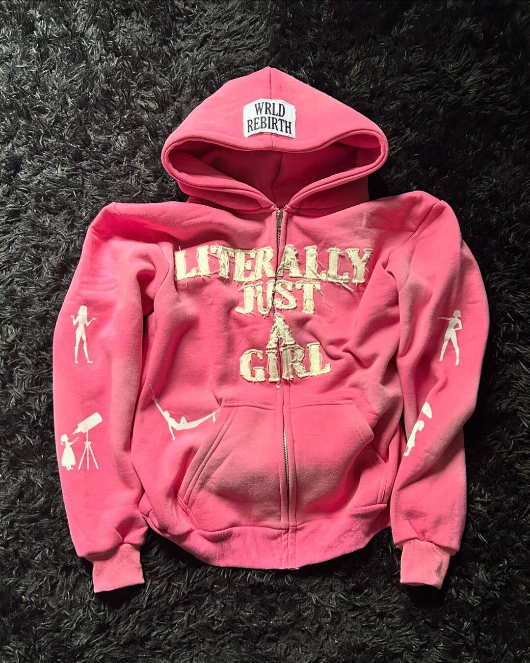 2025 Y2K hip-hop, 3D-printed hoodie.