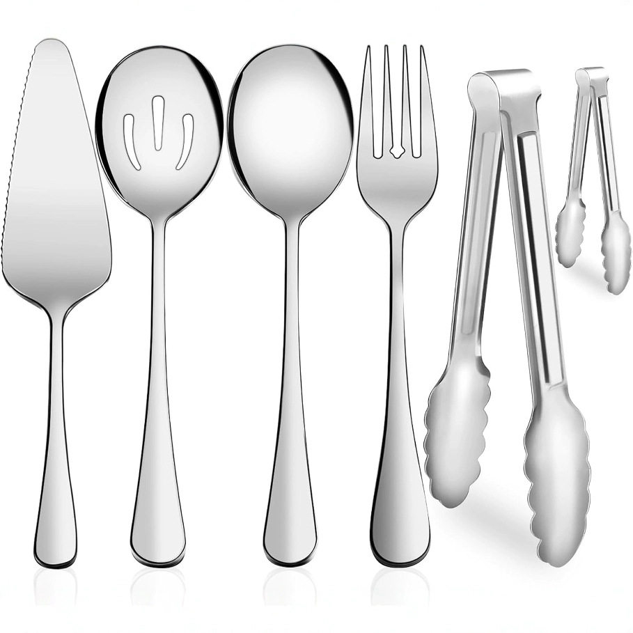 Stainless steel public tableware suit stainless steel tableware public tableware service utensils parting knife fork spoon cake shovel