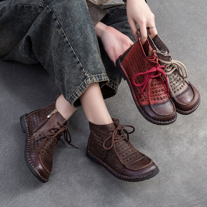 Giày Dép Sandal Nữ Chất Liệu Da Bò Thoáng Khí