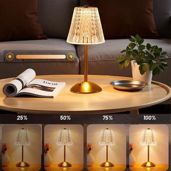 Cross-Border Light Luxury Crystal Table Lamp Hotel Bedroom Creative Table Lamp Learning Lighting Home Bedside Decoration Night Light