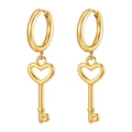 Ms-396 gold key earrings