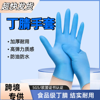Nitrile Gloves Wholesale Disposable Food-Grade Nitrile Gloves for Auto Repair, Hair Washing, Household Chores, Catering, Direct Supply from Manufacturer, Protective