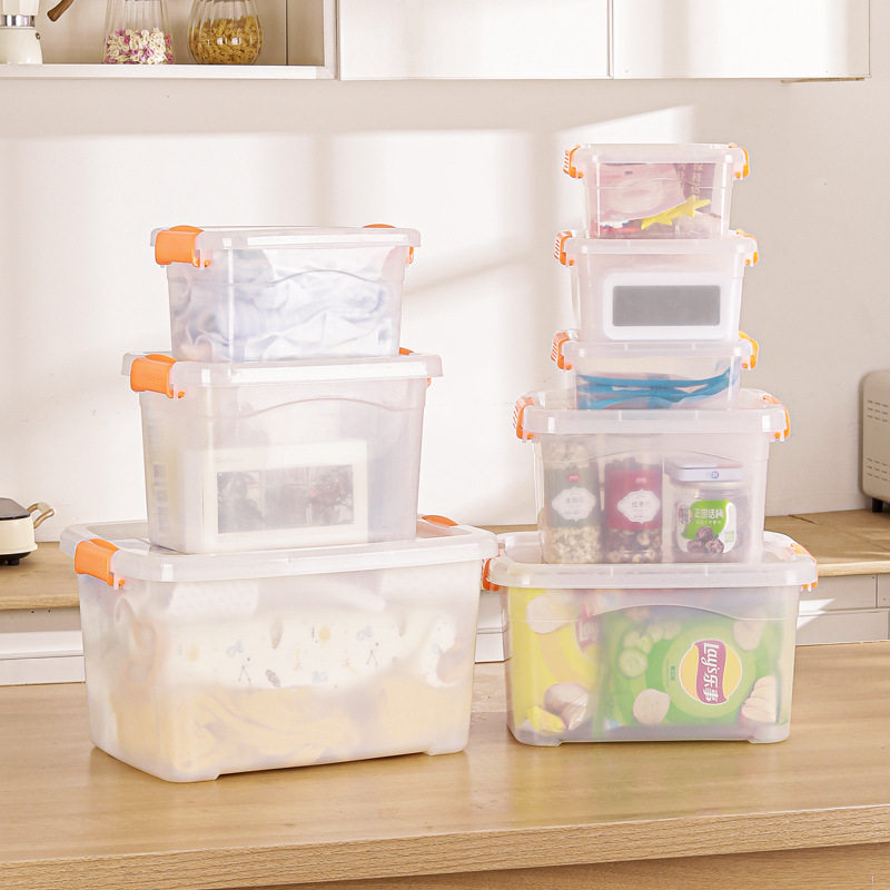 Plastic storage box desktop thickened transparent storage box sundries storage box finishing box toy box snack box storage