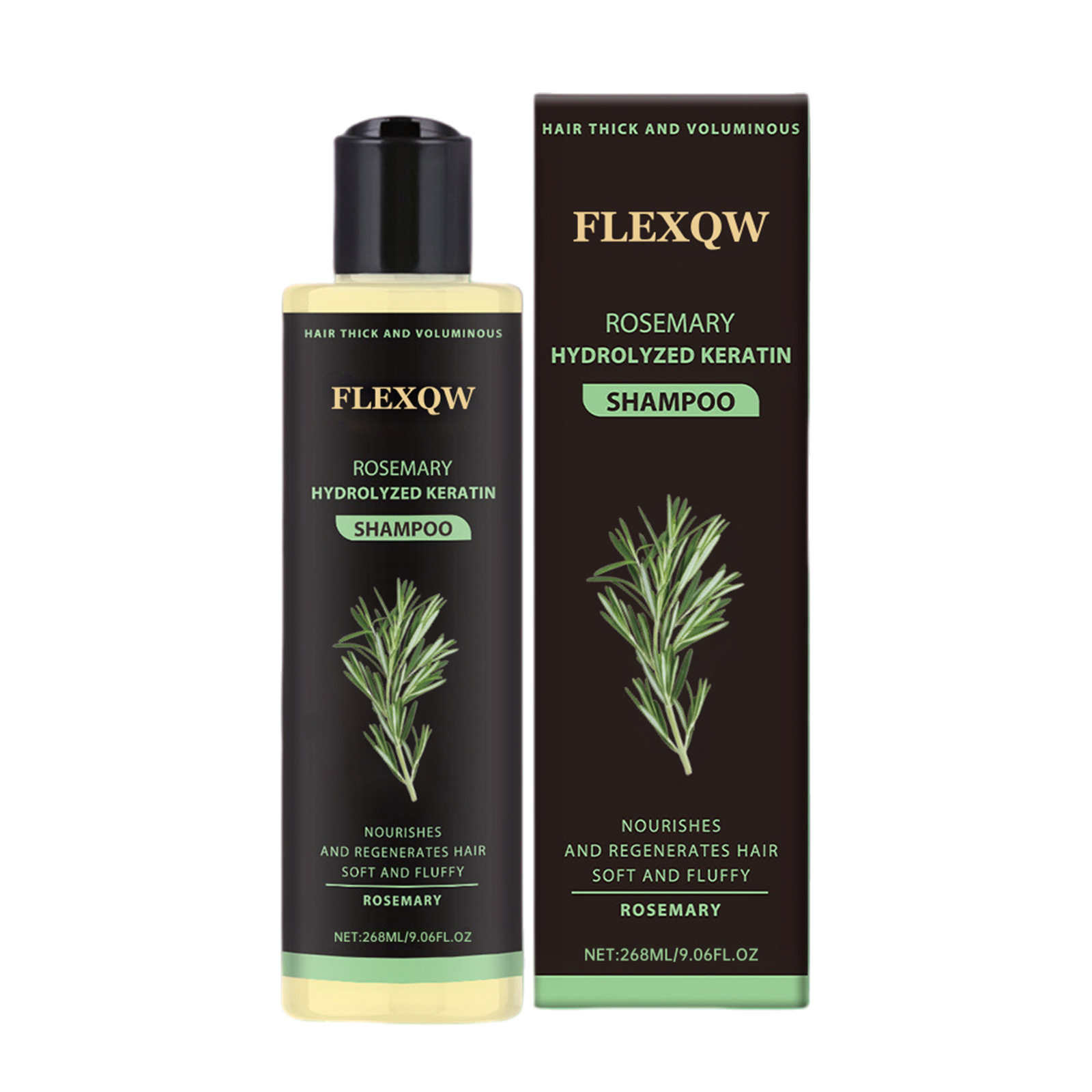 Spot Goods Cross-Border English Version Rosemary Herbal Essence Shampoo Nourishing Care Hair Fluffy Shampoo 268g