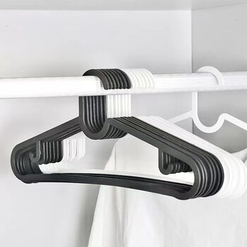 Plastic Non-Marking Non-Slip Clothes Hanger for Wet and Dry Use Balcony Thickened Clothes Drying Rack Bedroom Wardrobe Clothing Storage Clothes Drying Rack