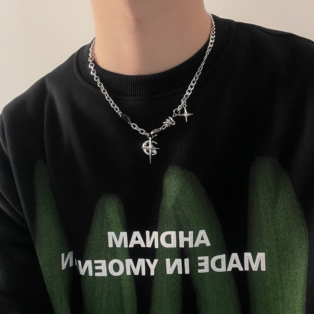 项链男钛钢不掉色简约百搭饰品女毛衣链新款时尚个性爆款嘻哈配饰