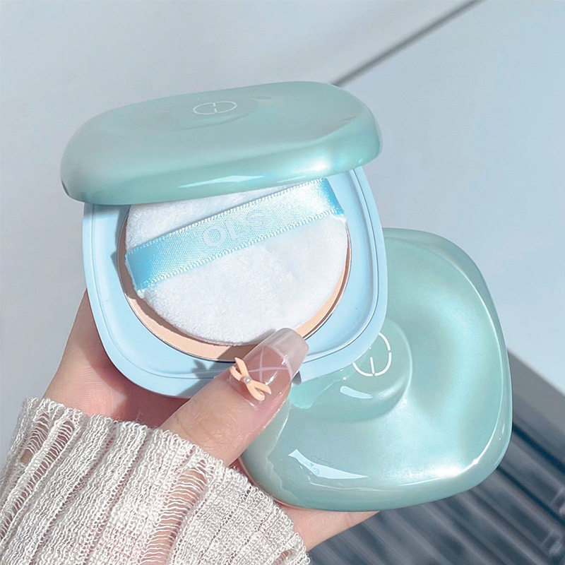 Shimmer Clear Makeup Powder Cake Makeup Concealer Two-in-One Delicate Air Cushion Invisible Pore Oil Control Student Party Powder Cake
