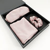Foreign trade silk gift box three-piece set silk zipper pillowcase silk eye mask silk hair ring set gift gift