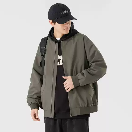 2024 Winter Spring and Autumn Distinctive Fashionable Brand Korean Men's Jacket Men's Top Flying Jacket Casual Sports Outdoor