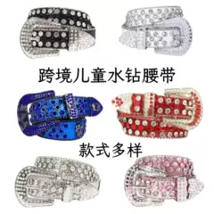 Trendy Kids Rhinestone Decor Belt European American Hip Hop Rock Punk Belt Wholesale
