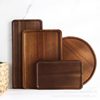 Acacia Wood Solid Wood Tray Household Wooden Cup Holder Water Cup Tea Cup Plate Storage Plate Dinner Plate Holder Restaurant Serving Tray