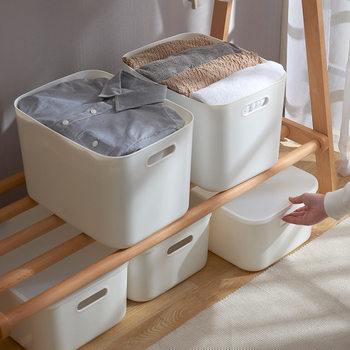 Z3050 Storage Box Desktop with Lid Sundries Snacks Cosmetics Storage Basket Storage Box Clothing Toy Storage Box